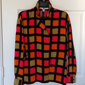 Vintage  Button Down Silk Blouse Size Small